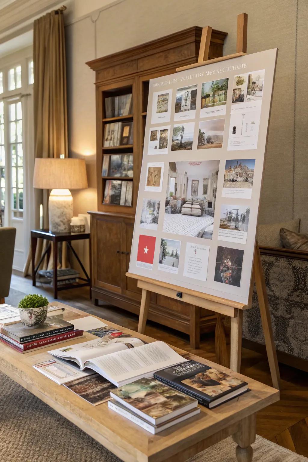 Keep your home goals in mind with a vision board of your dream house.
