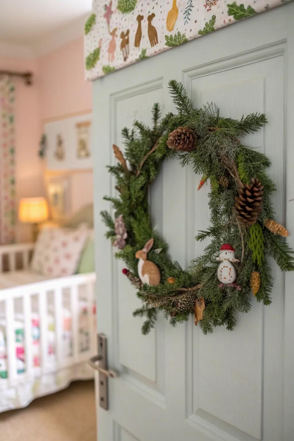 Woodland animals give seasonal garlands a fun appeal.