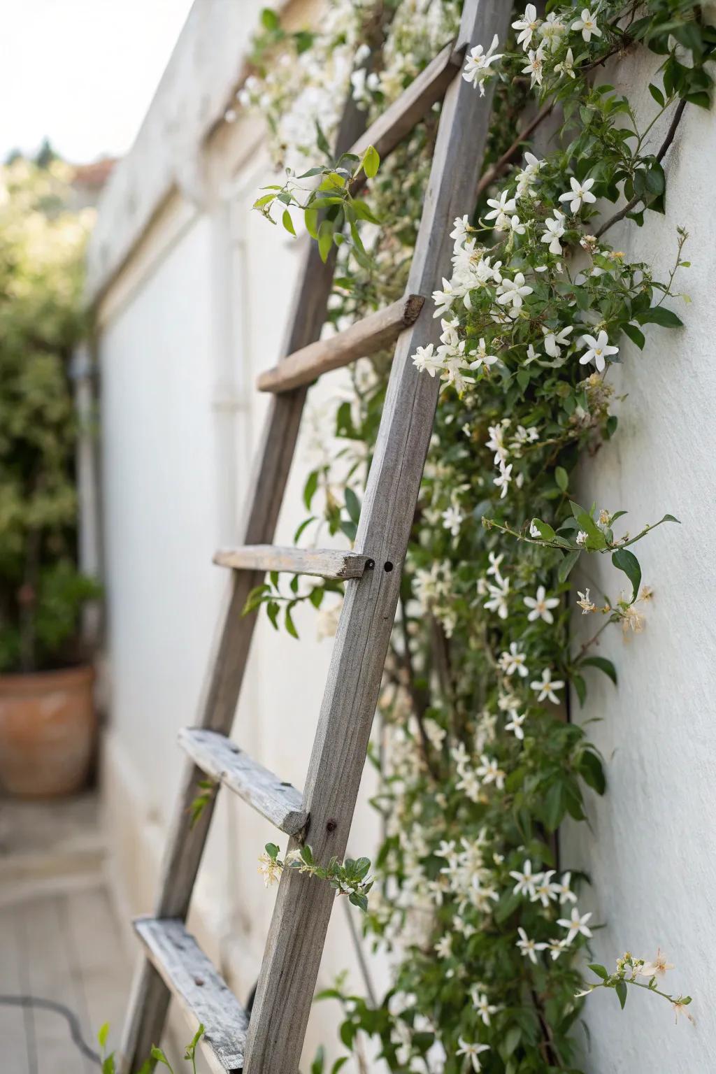 Repurpose and rejuvenate using a DIY repurposed snow vine climbing frame.