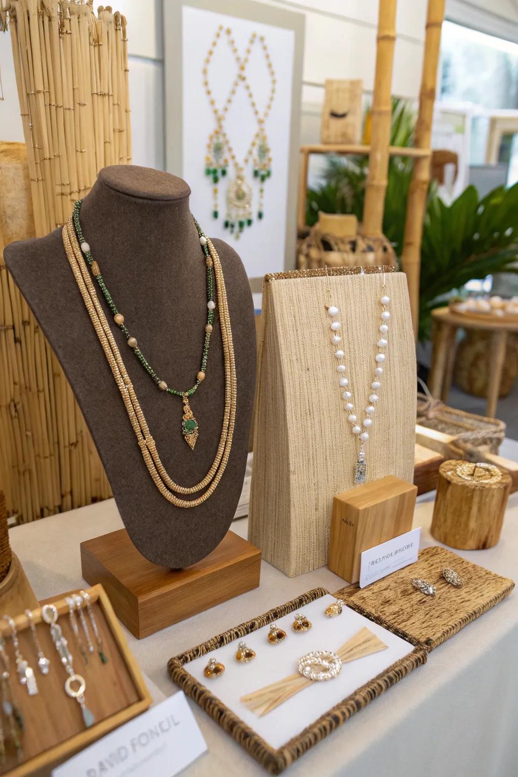 Appeal to eco-conscious consumers with eco-friendly display elements.