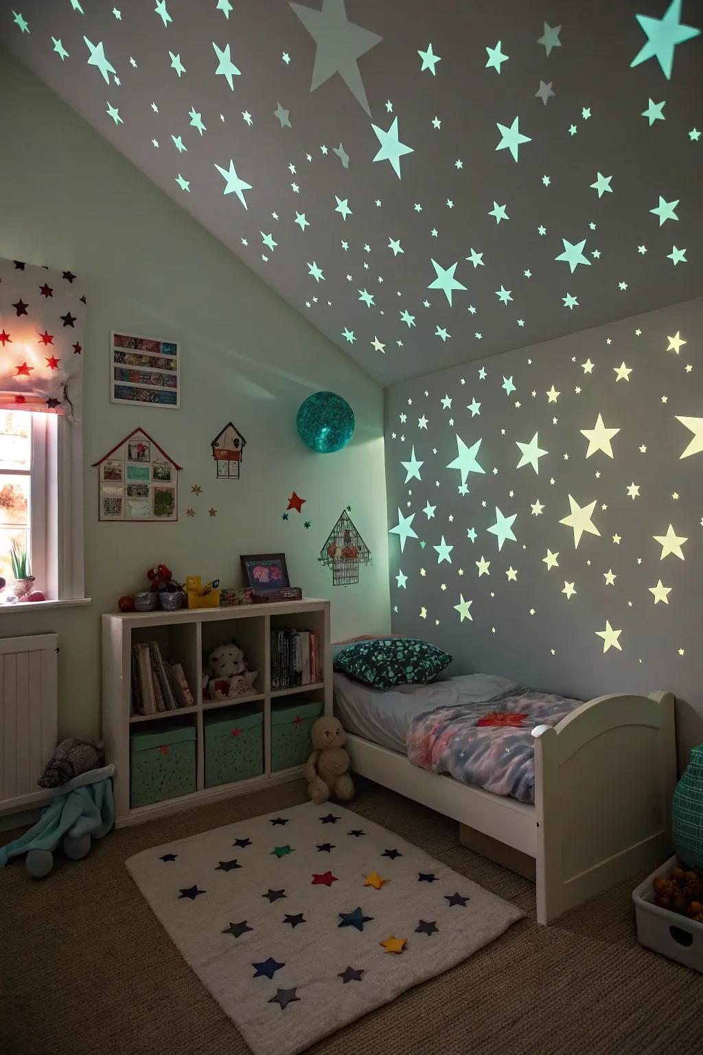 Light-emitting accents contribute a magical night-time glow.