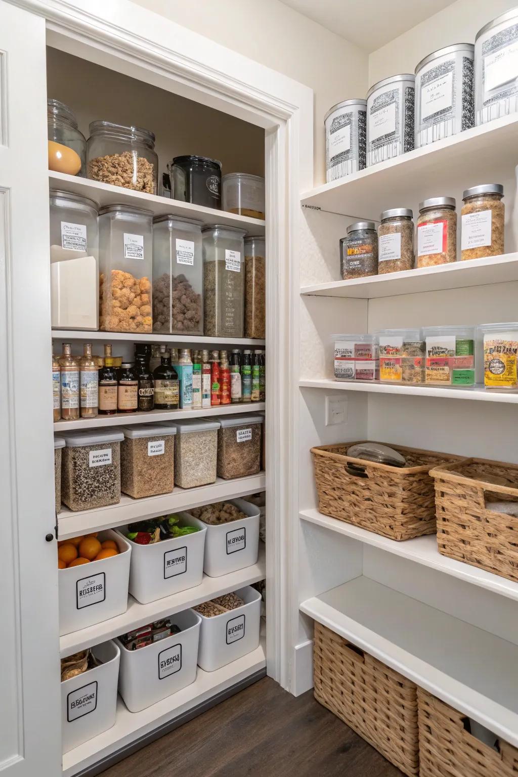 Planning in areas makes kitchen tasks easier.