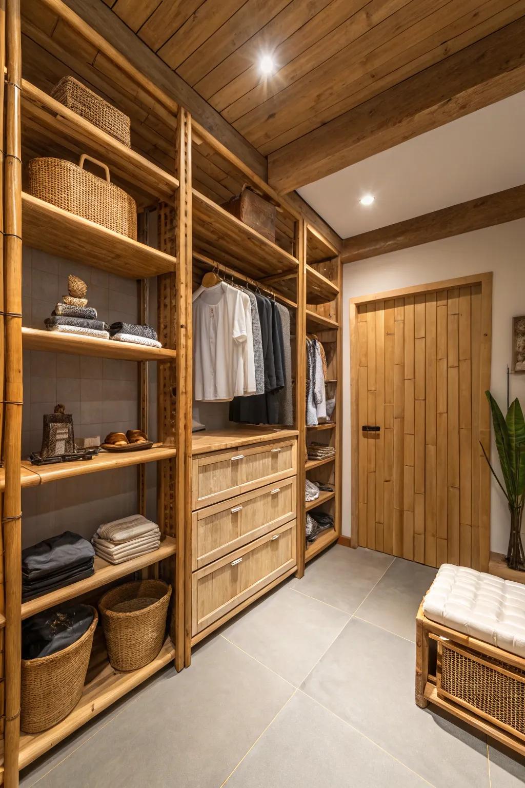 Eco-friendly materials give your closet warmth and sustainability.