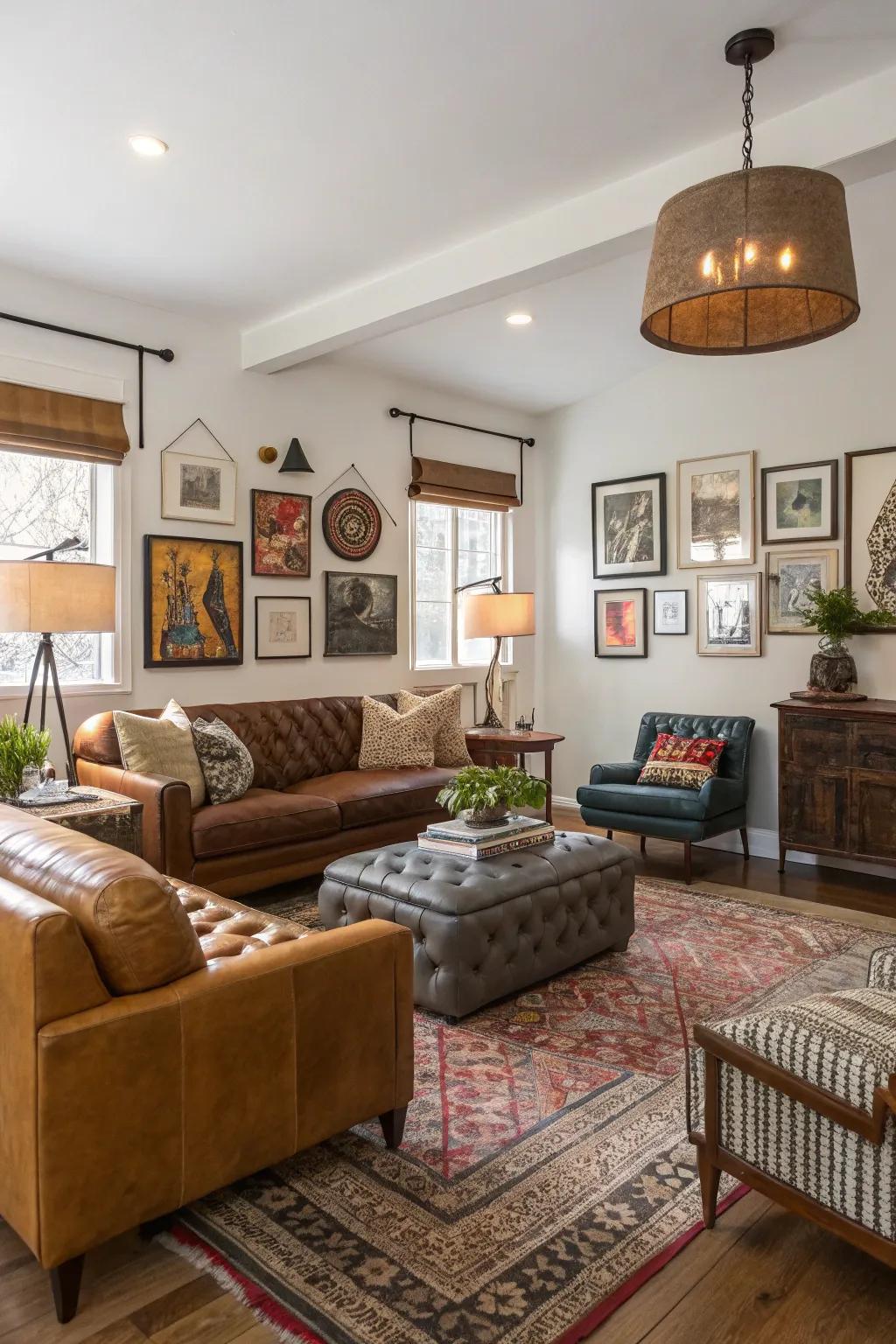Unique furnishings introduce charm and character.