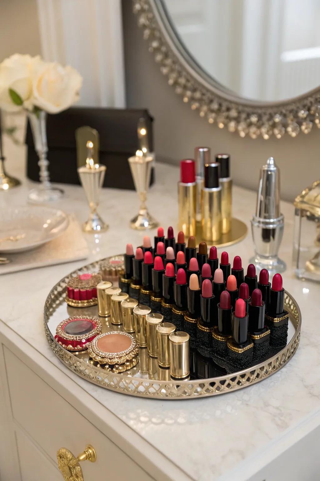 Easily access your collection with a Revolving Tray.