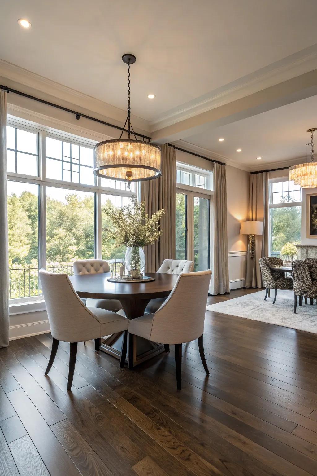 Crafted timber merges elegance with resilience.
