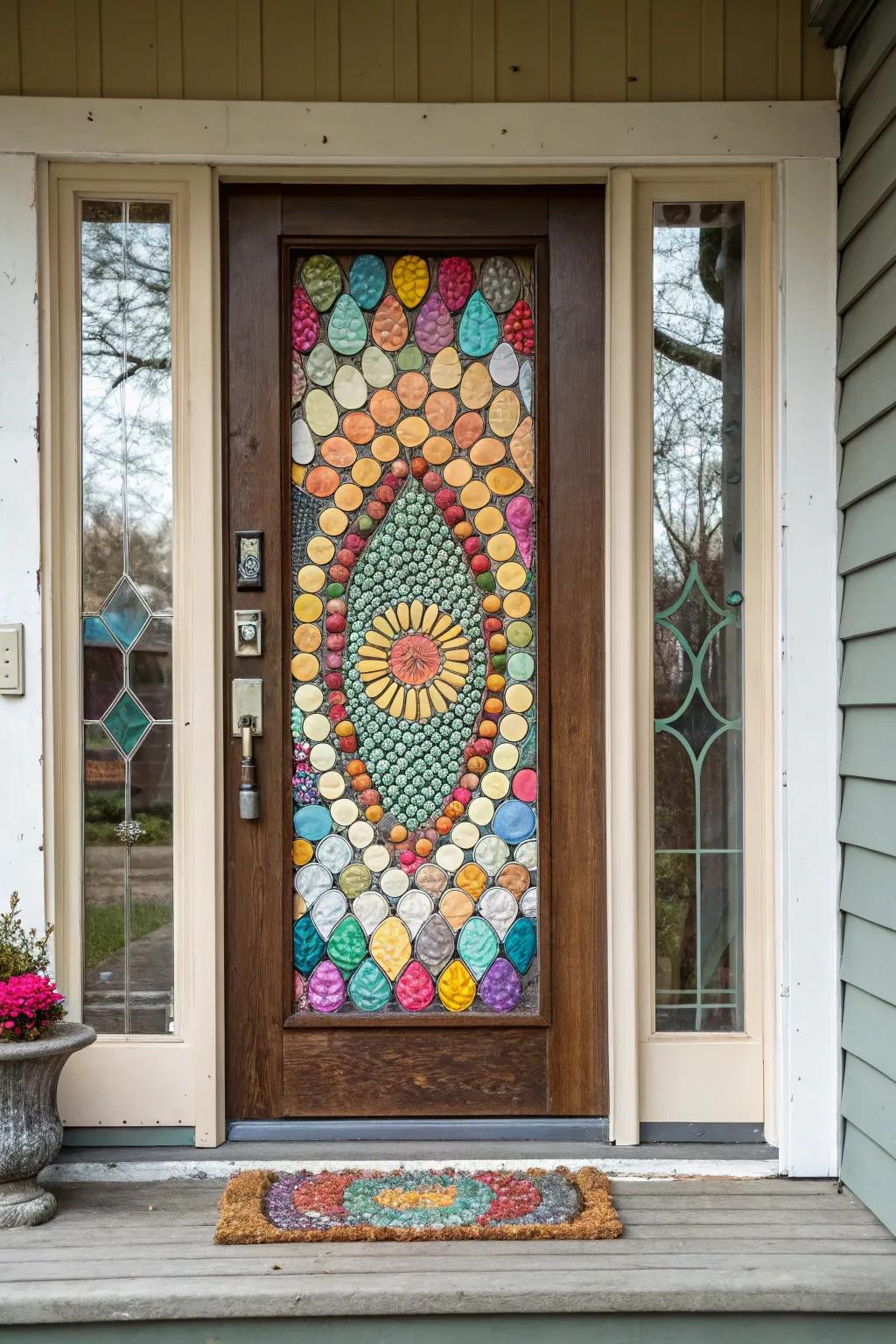 An eggshell mosaic delivers an inventive and sustainable decoration.