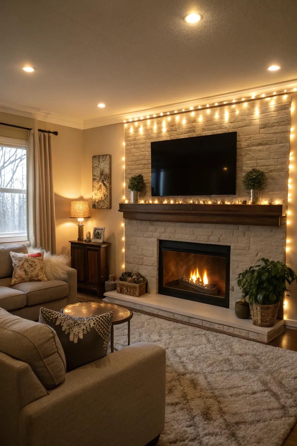 LED illumination introduces a warm and inviting glow to your fireplace.