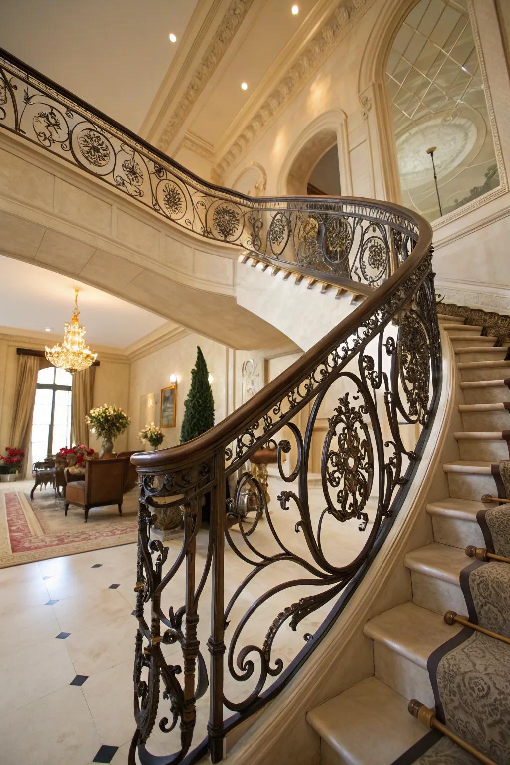 Incorporate richness through complex ironwork.