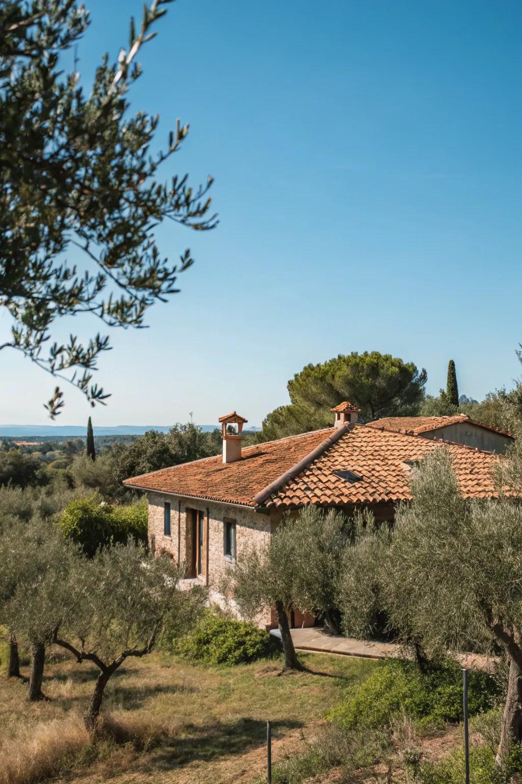 Terracotta shingles offer timeless design and sustainability.