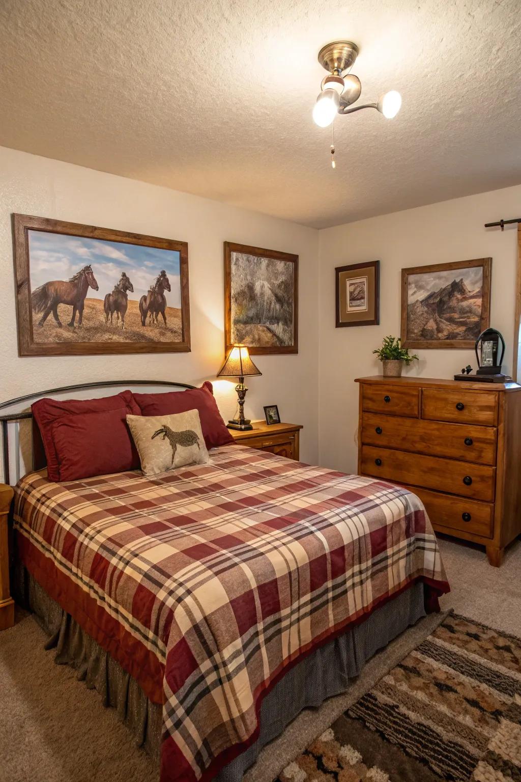 Western artistry incorporates profundity and storytelling to the boudoir.