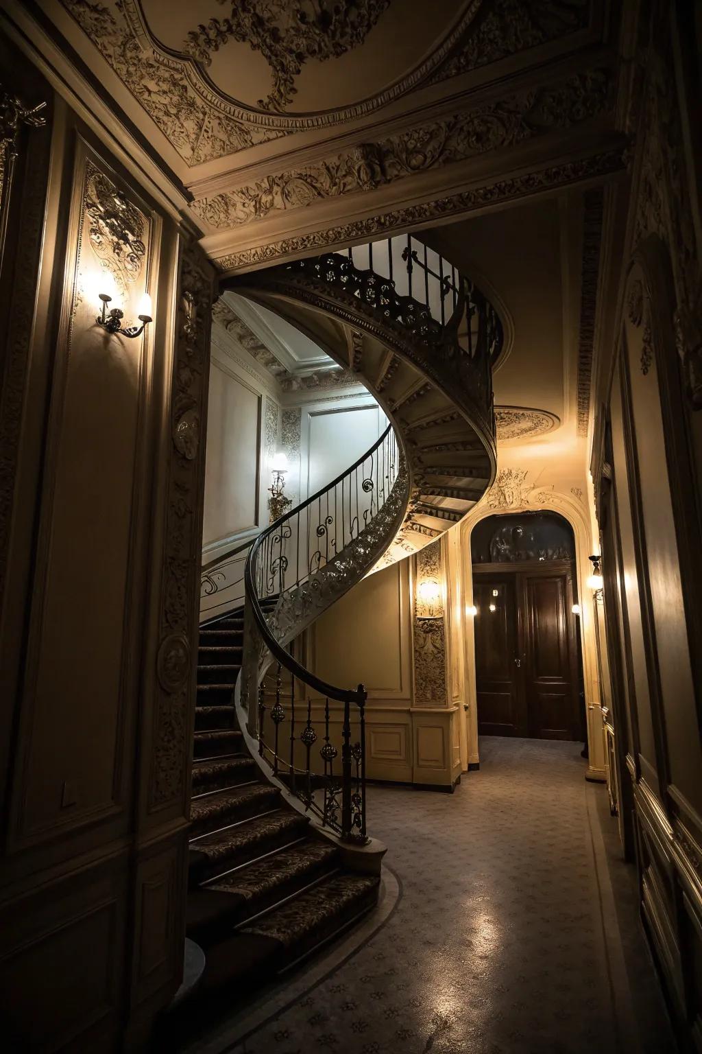 Lighting can enhance and highlight structural details.