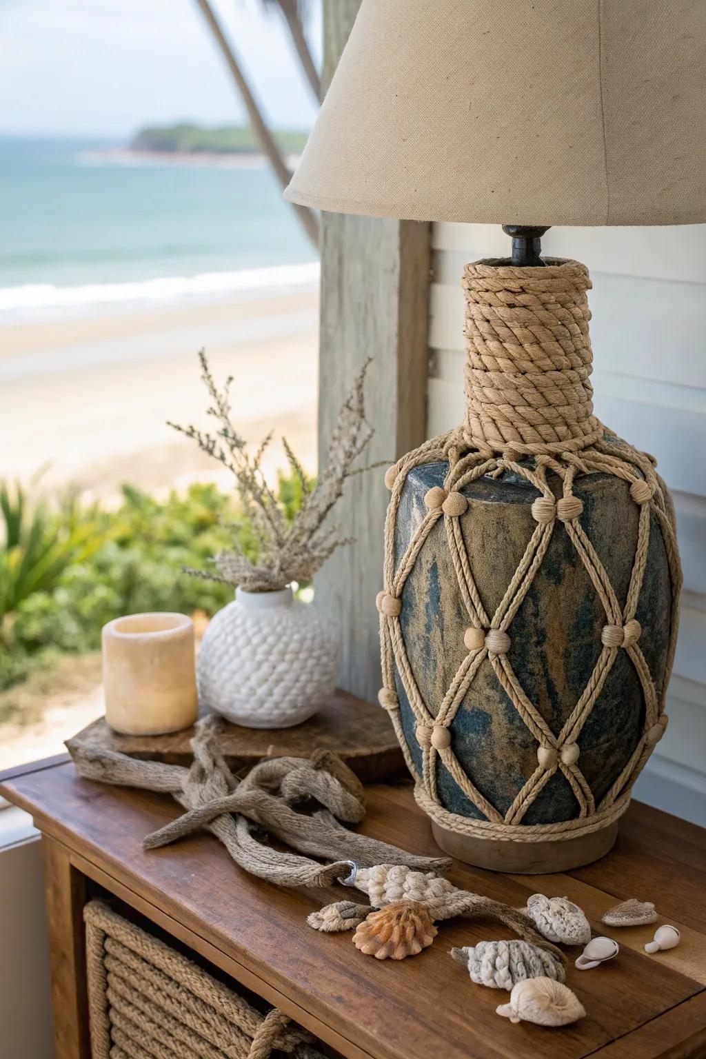 Crafts made with marine cord add texture and interest to your decor.