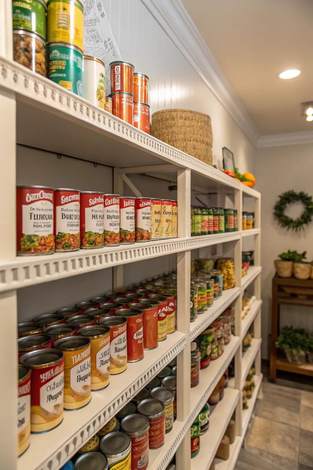 Multi-level racks optimize storage in the pantry