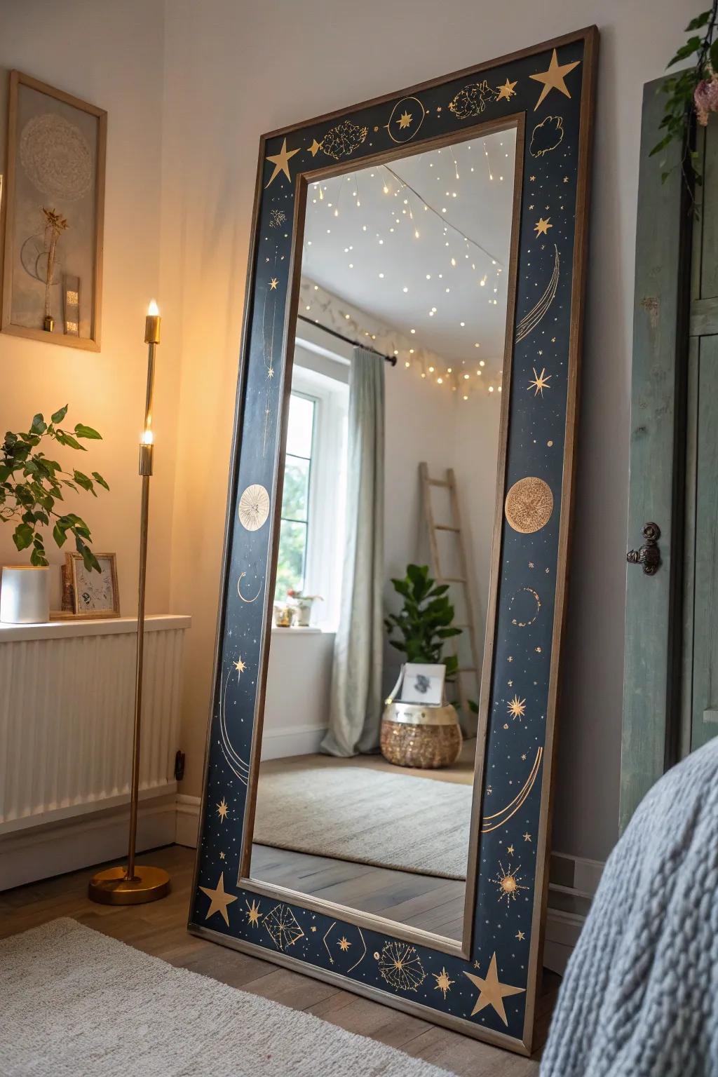 Celestial mirrors amplify space and illumination within your abode.