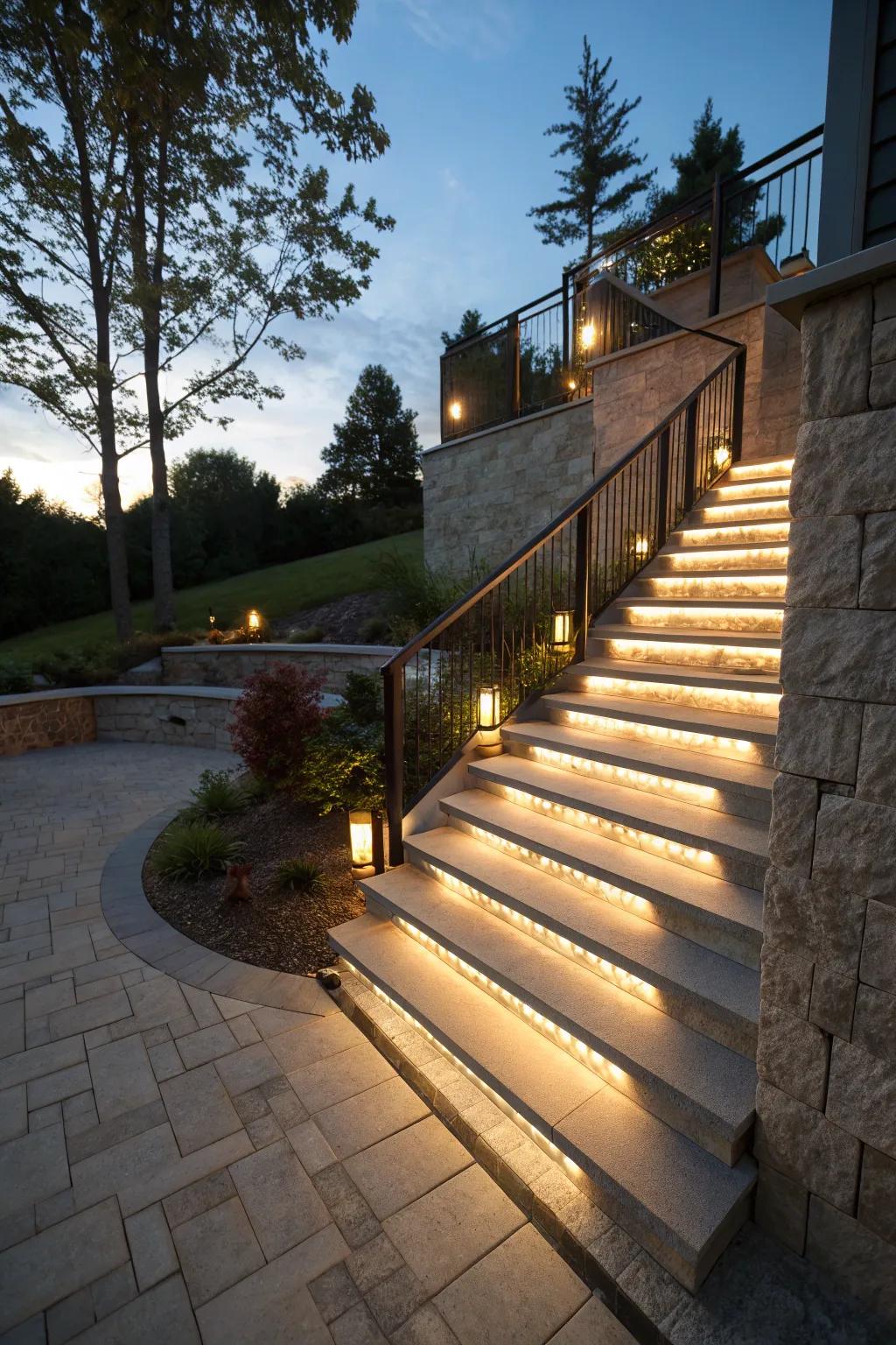 Brighten your stairs for protection and style.