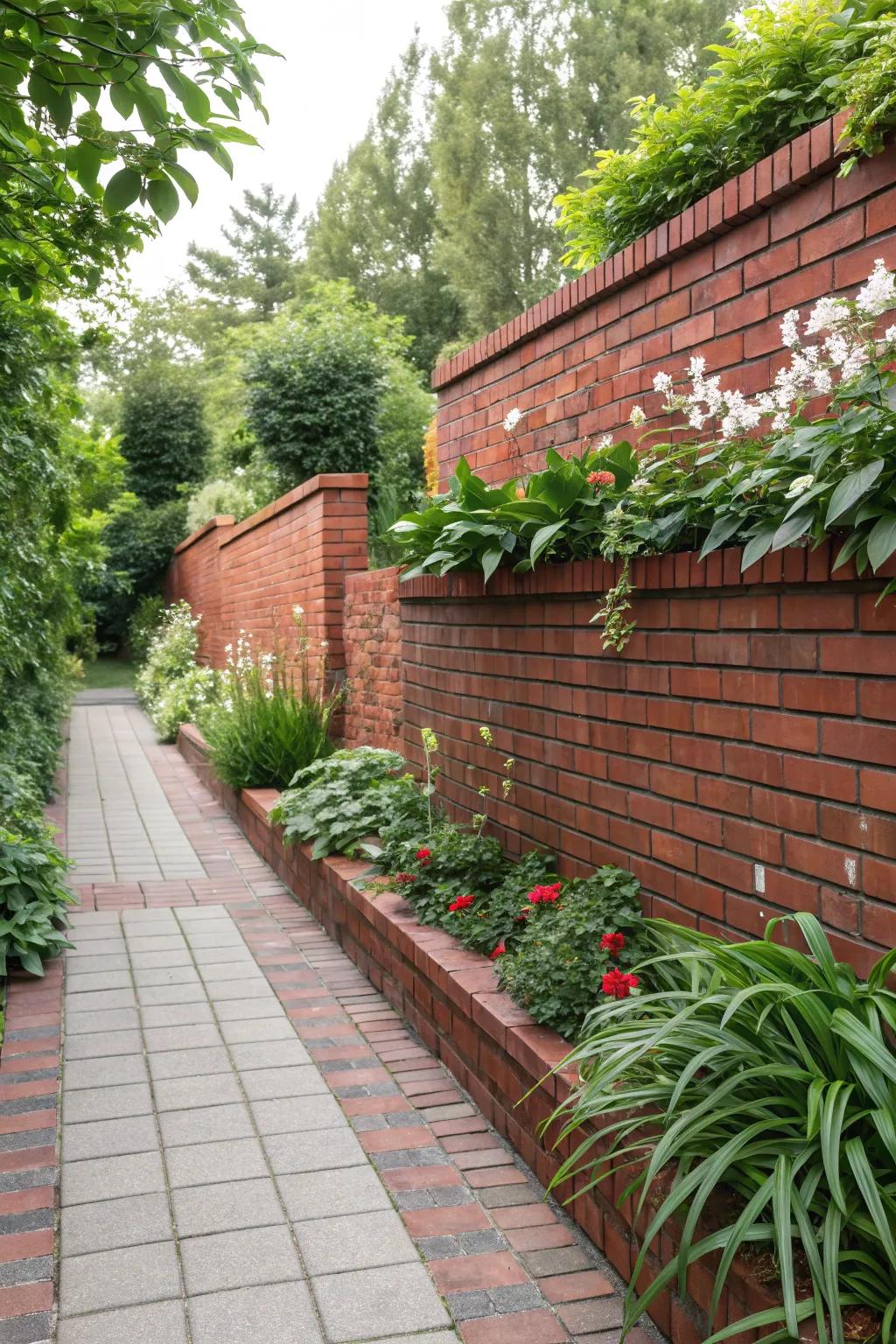 Realize ageless sophistication through brick-simulated tiles.