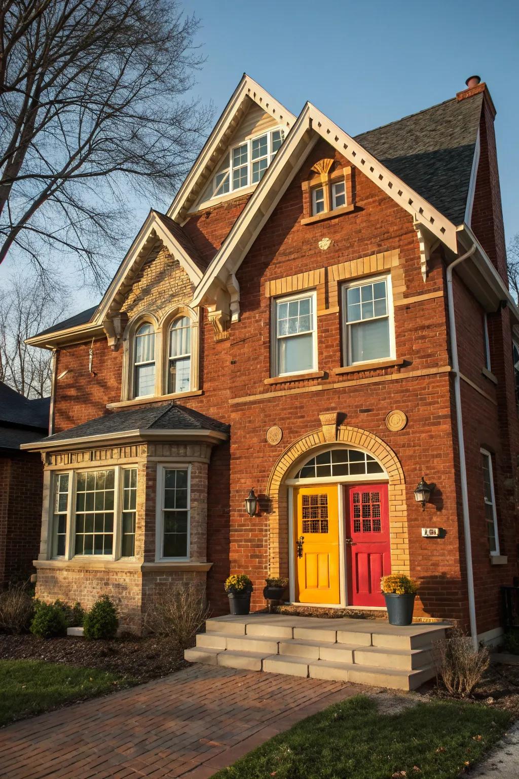 Contrasting tones beautifully accentuate architectural details.