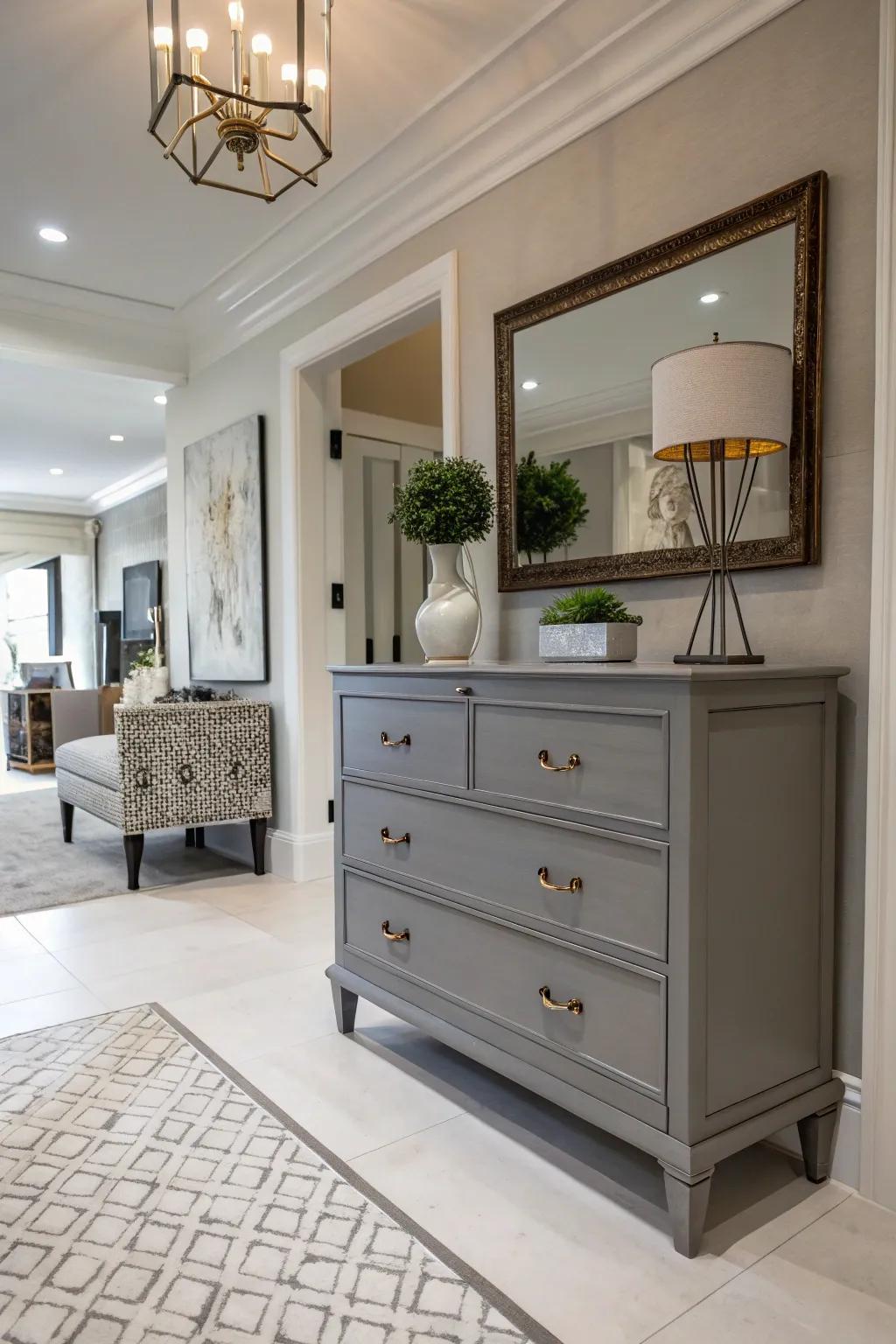 Understated beauty with a scale of gray palette.