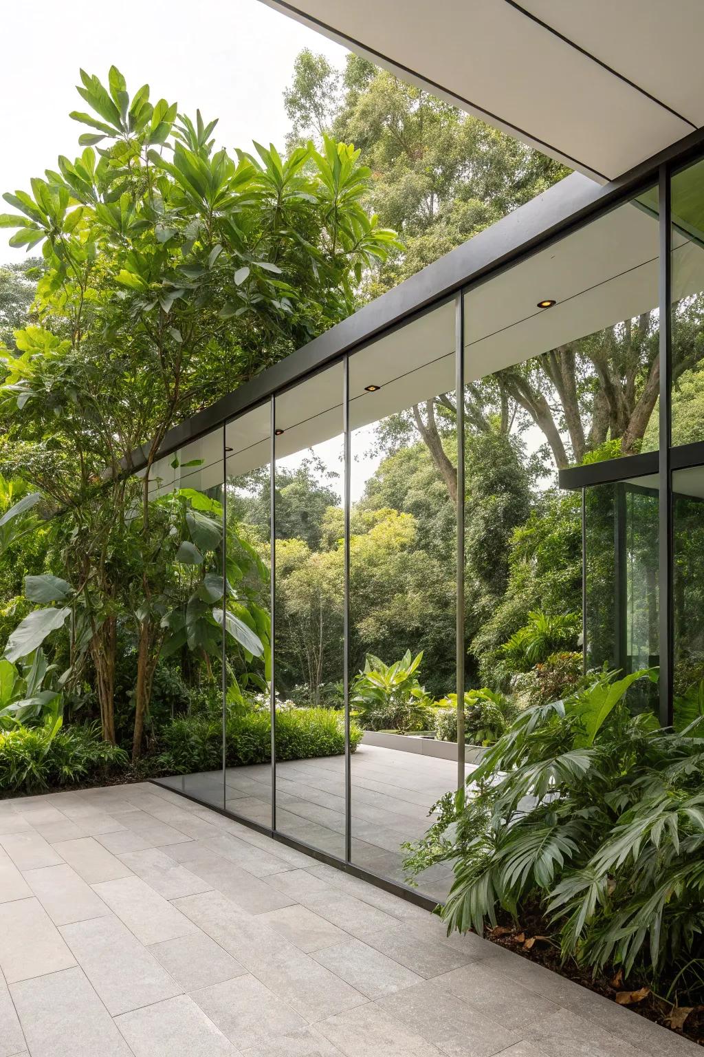 Broaden your space through reflective panels.