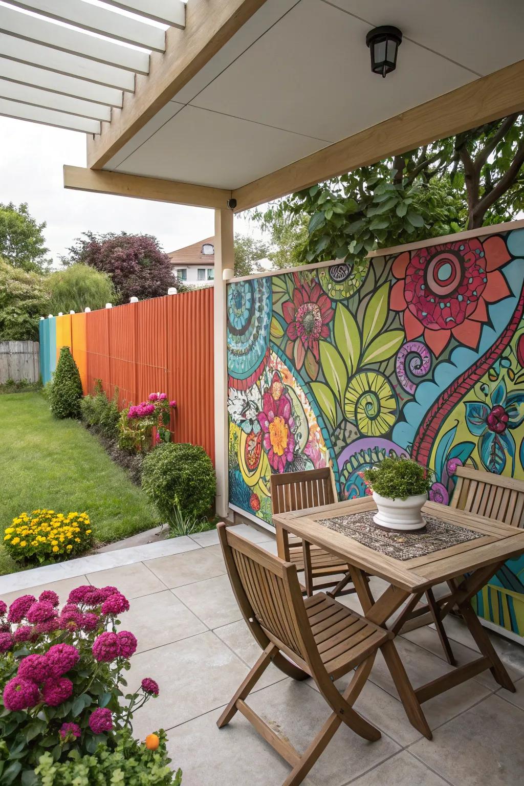 Inventive expressions contributing personality to the patio.