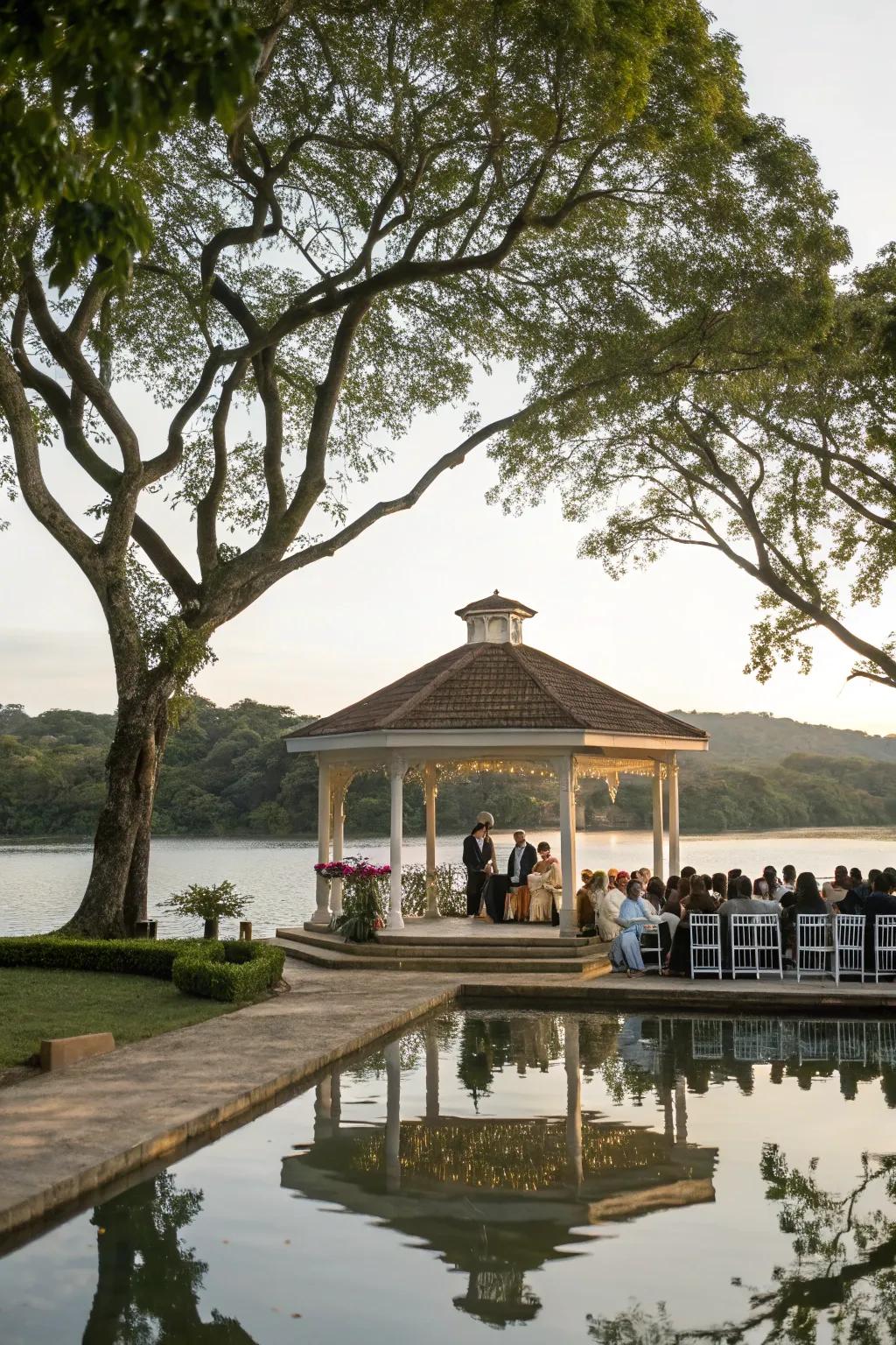 Natural settings present a breathtaking setting for the ceremony.