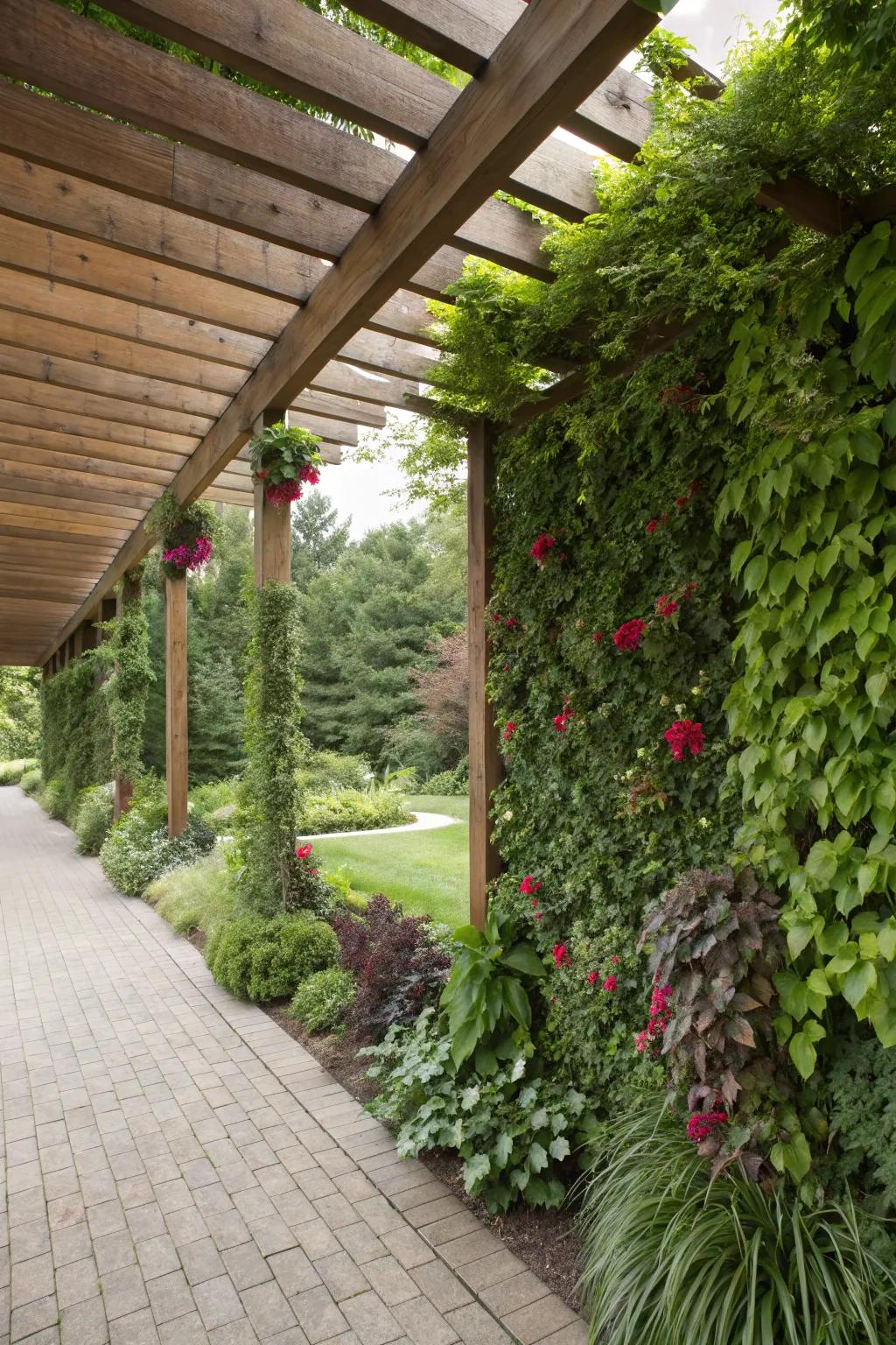 Vertical gardens propose a lush and verdant privacy preference.