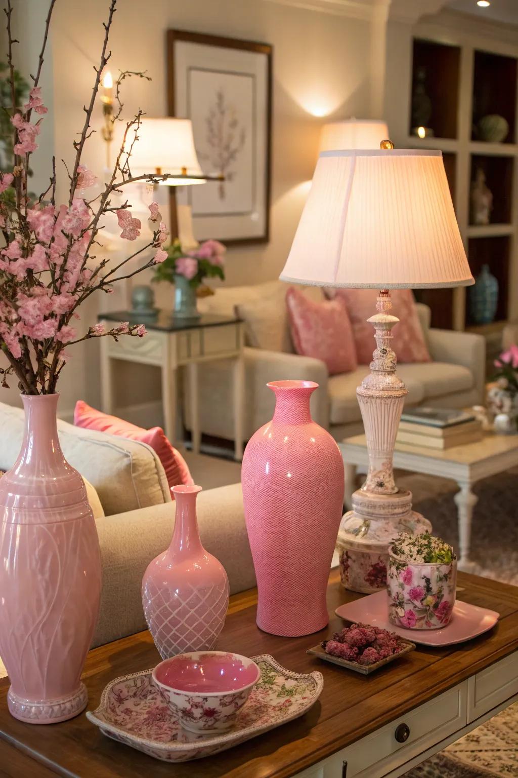 Rose ornaments allow for effortless color experimentation.