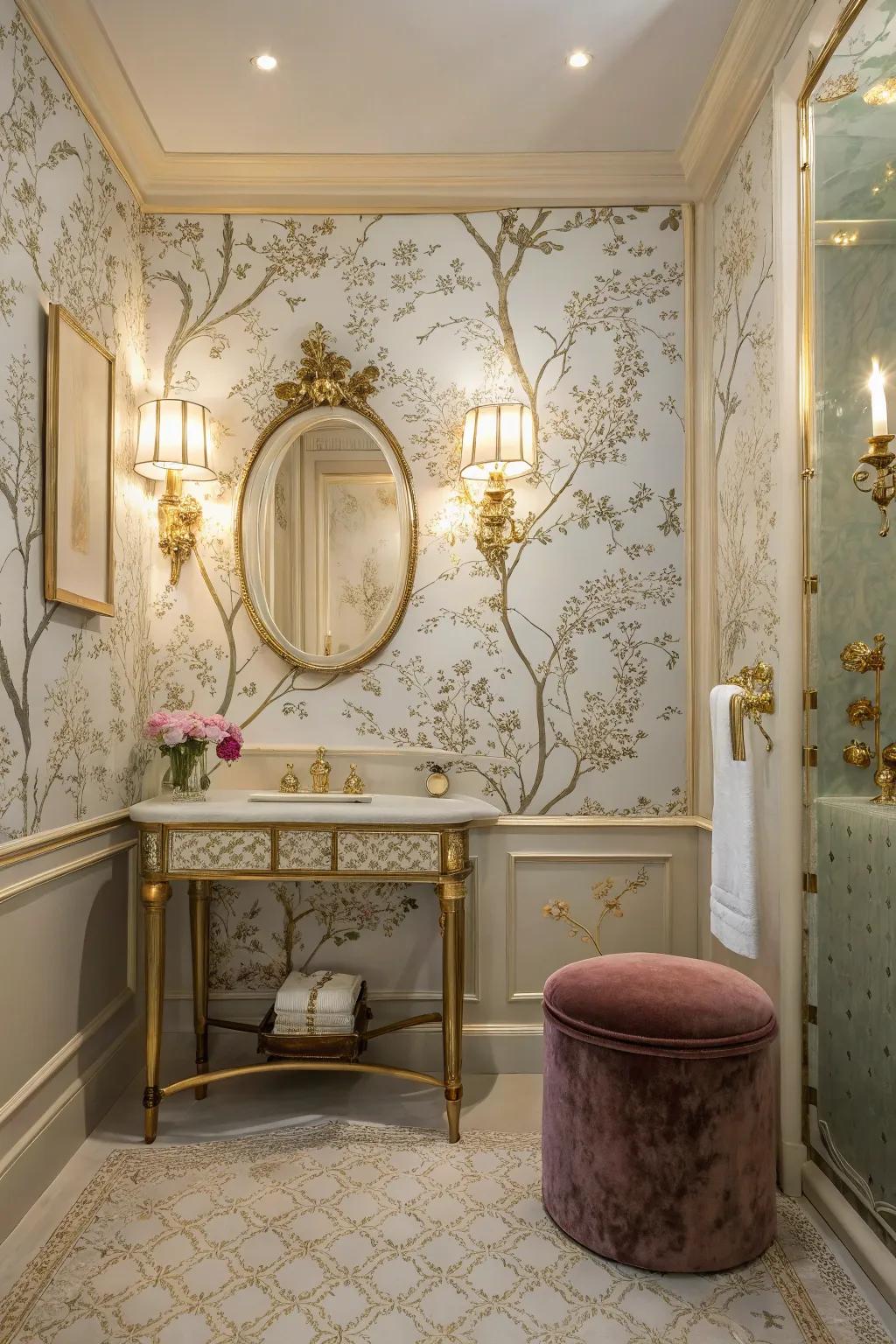 Classic chinoiserie adds timeless elegance to your guest bathroom.