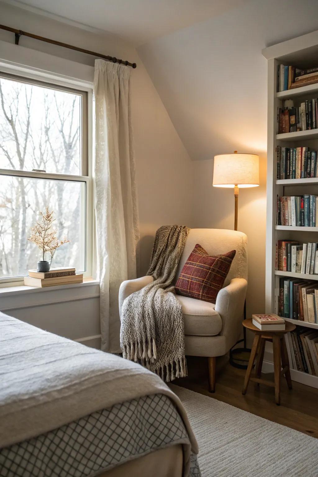 A comfortable reading space providing a superb spot to unwind.