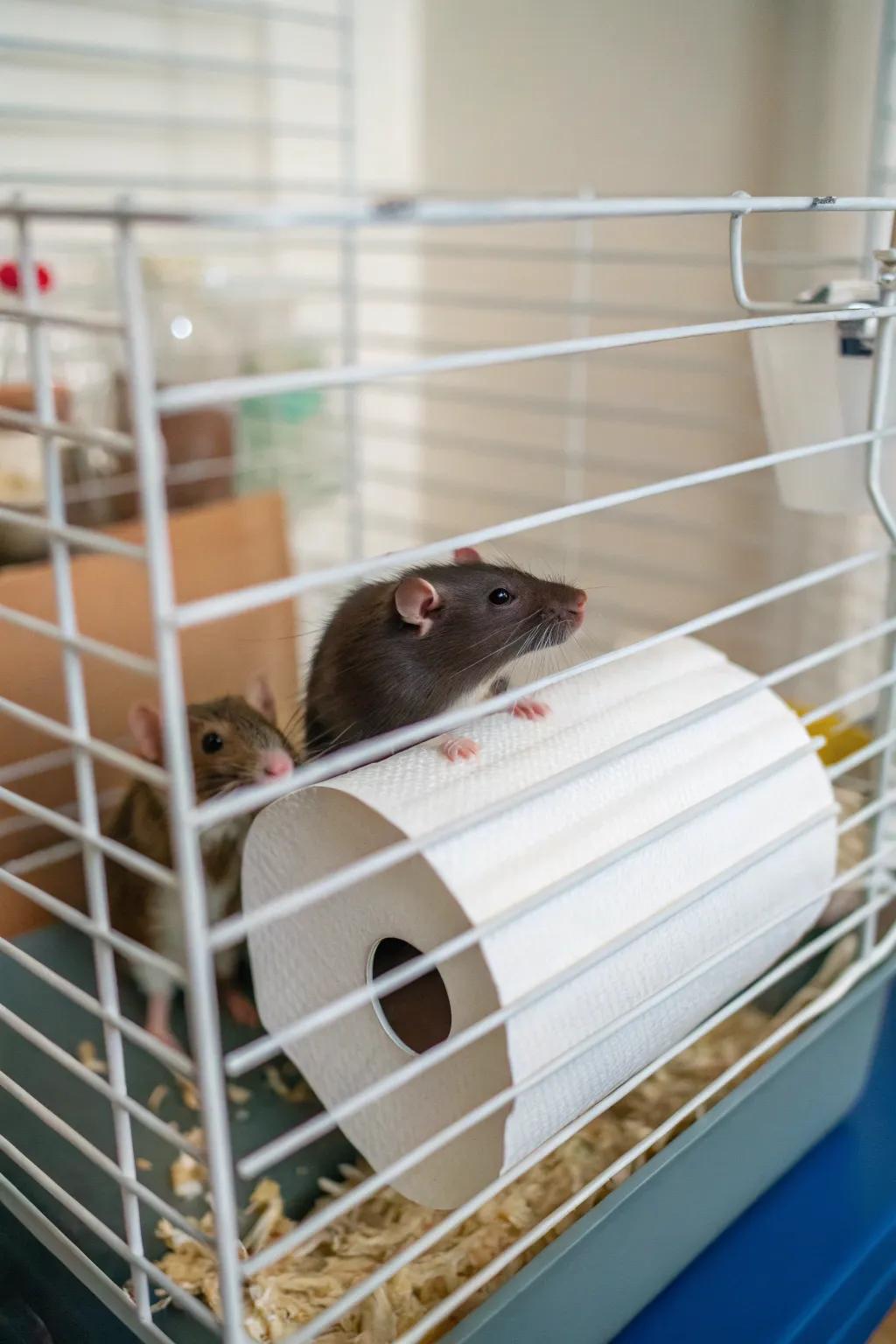 A simple roll of lavatory paper turns into hours of fun