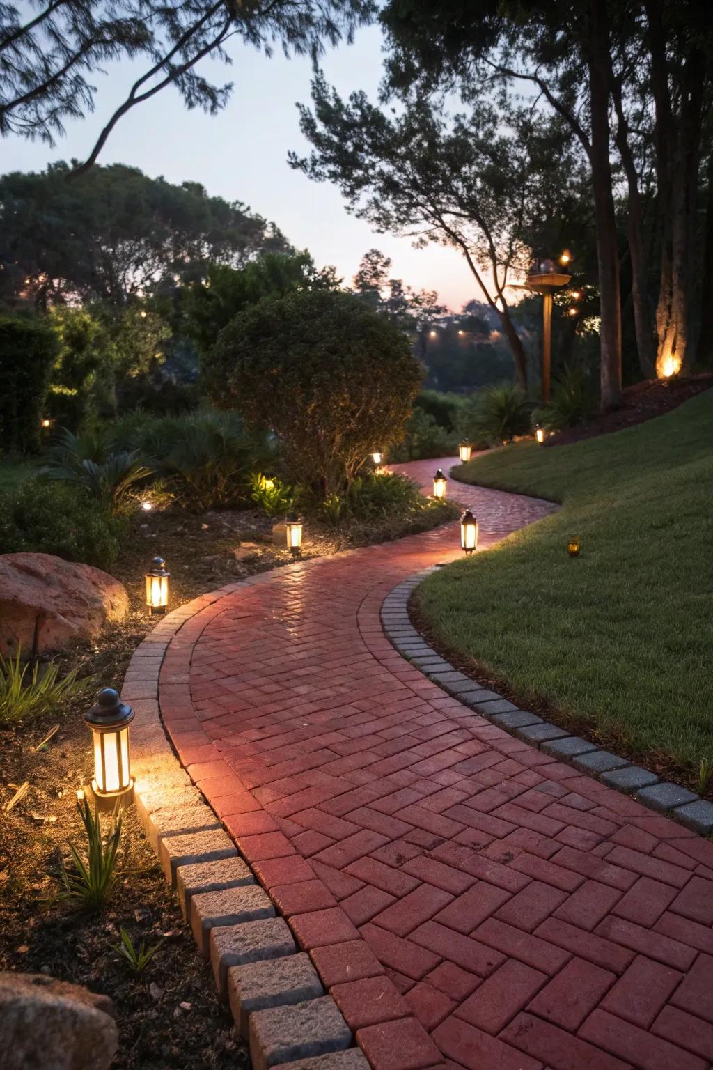 Illuminate the night using illuminated walkways.