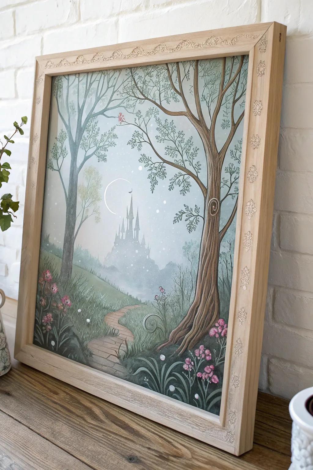 Get into the realm of quirky legends through enchanting reverse glass artistry.