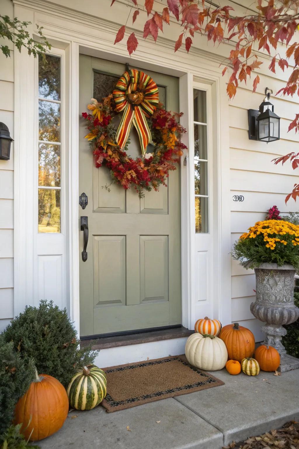 Welcome guests with a charming band wreath.