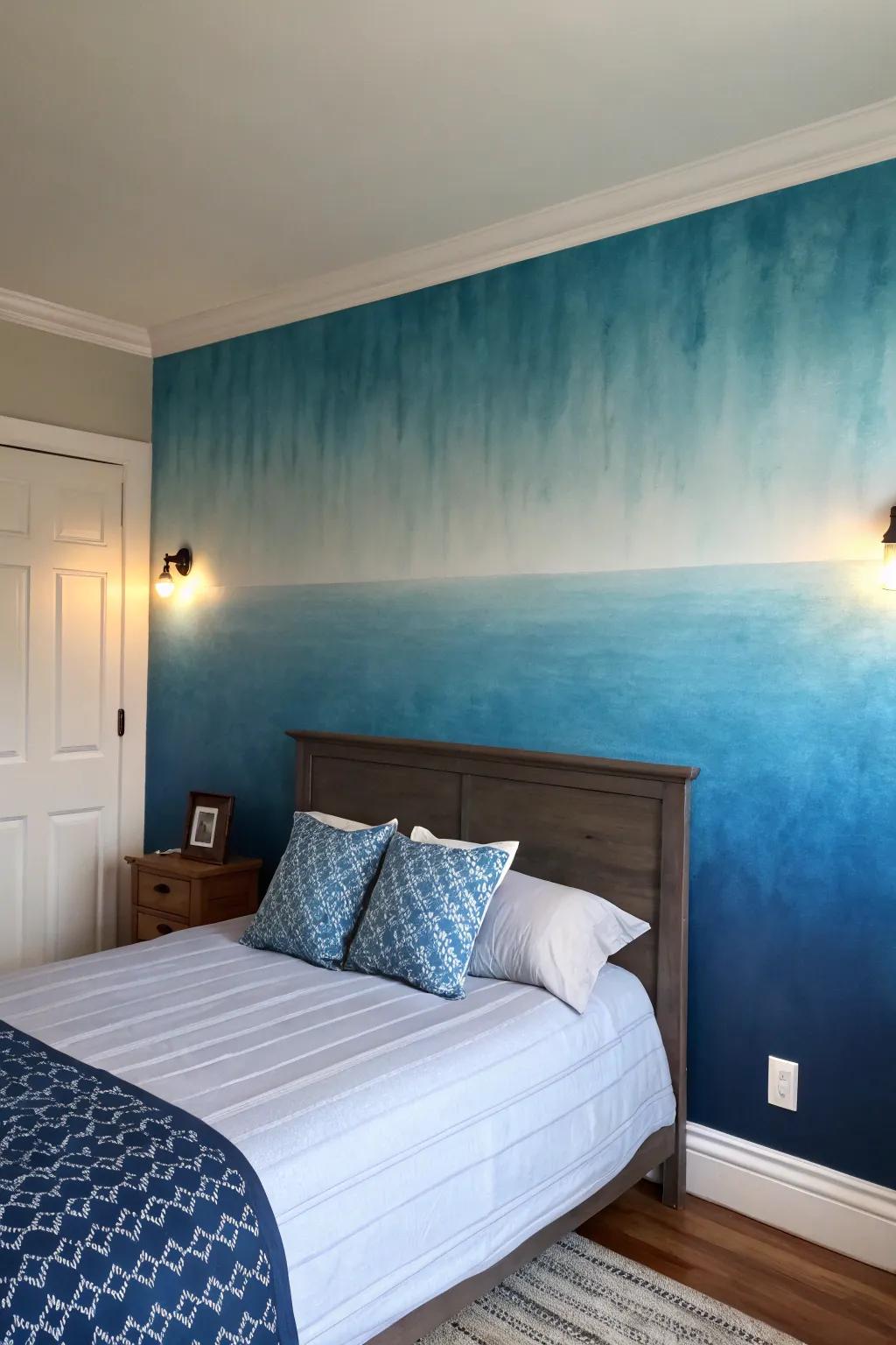 Gradient surfaces design a captivating slope that attracts the eye.
