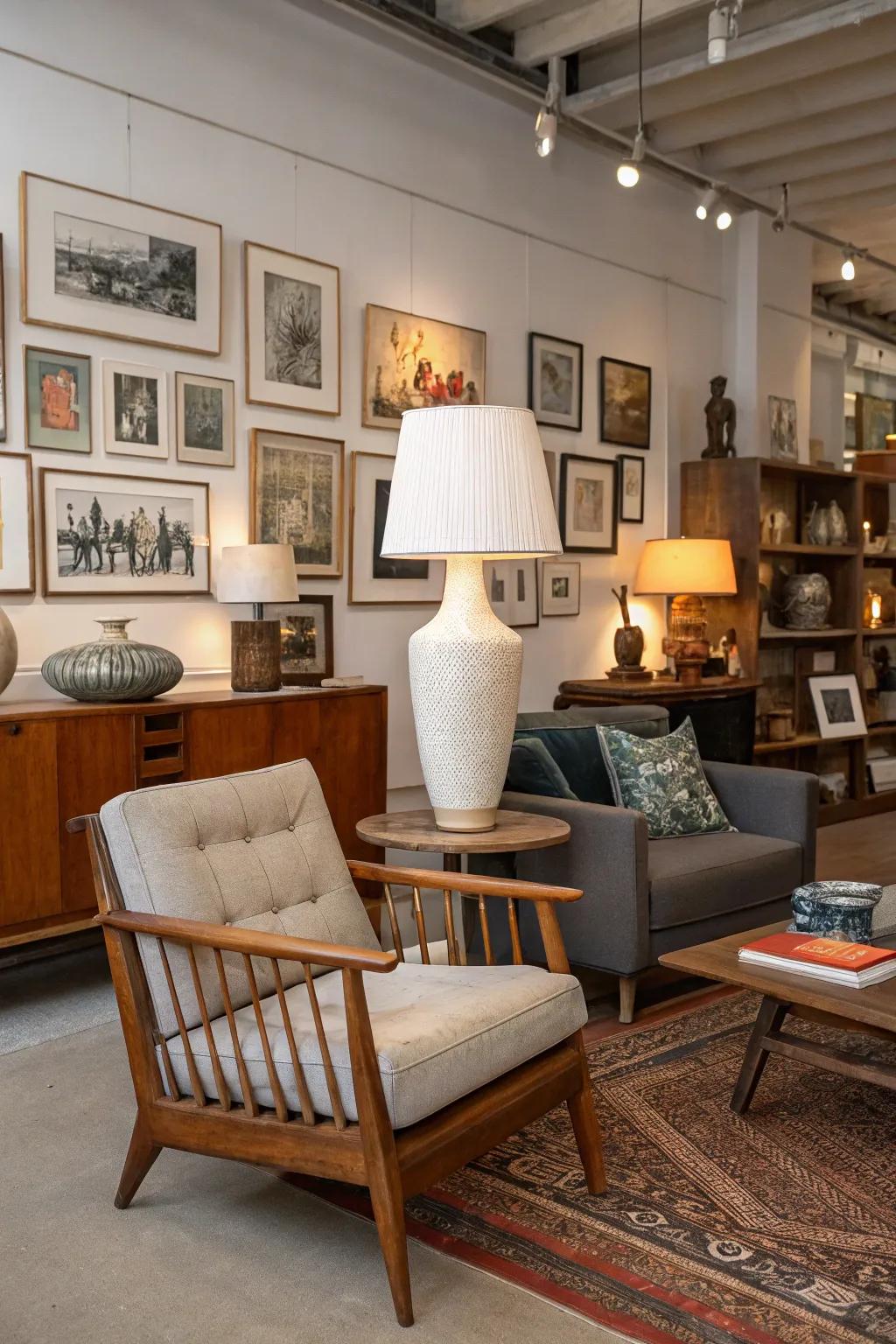 A blend of timeless and contemporary pieces creates a dynamic look.