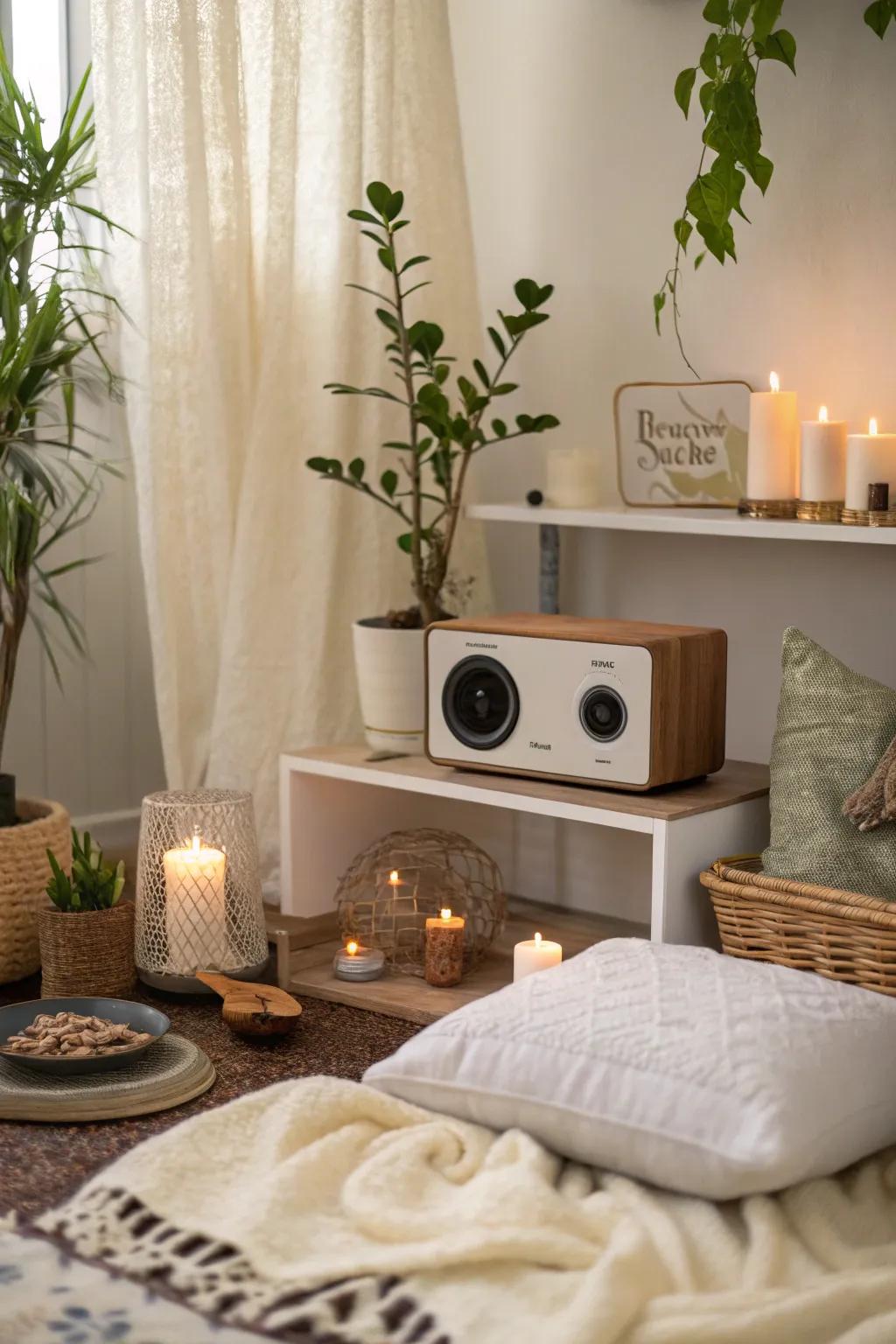Gentle melodies boost tranquility.