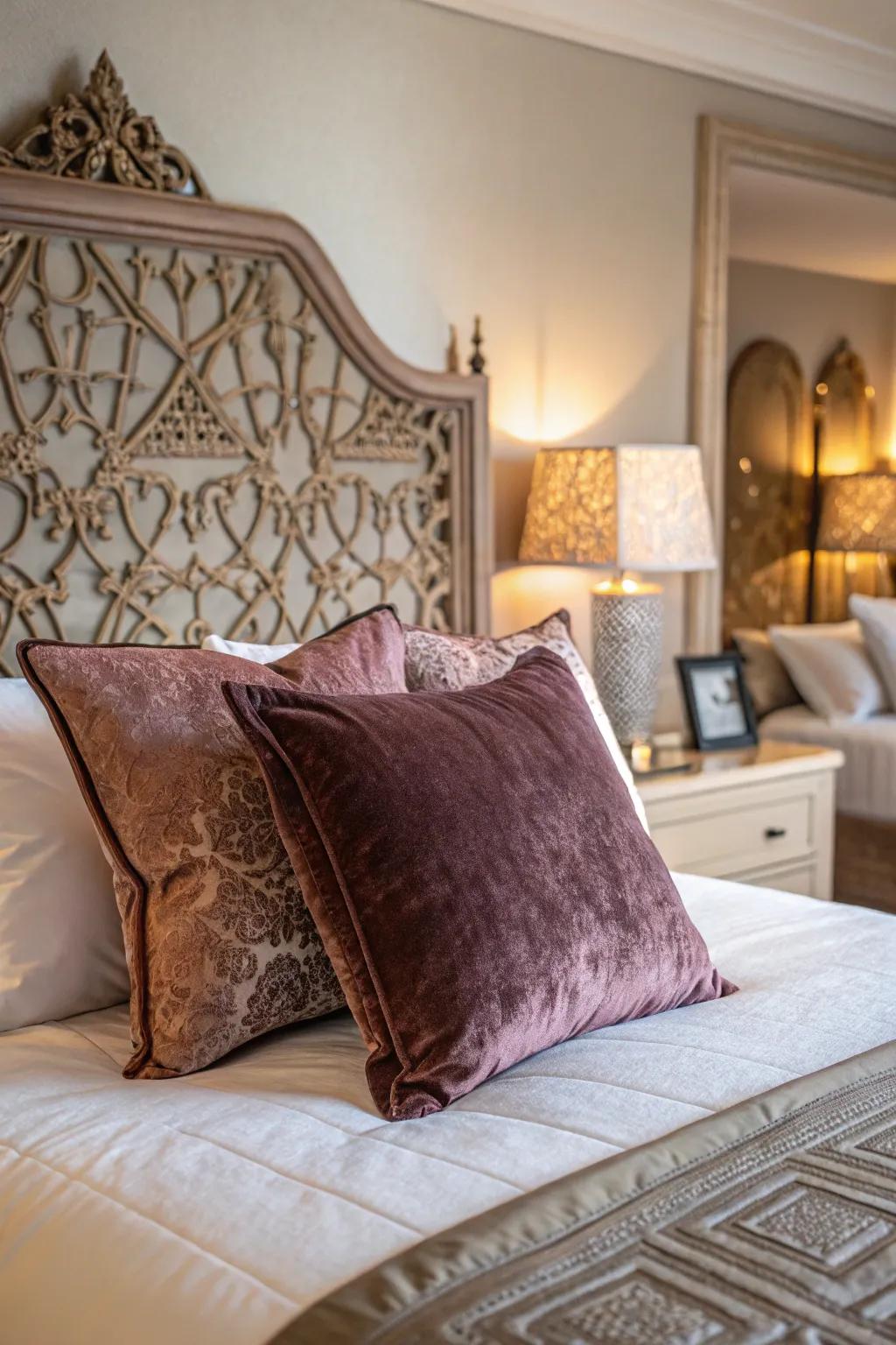 Velvet touches are both luxurious and seductive.