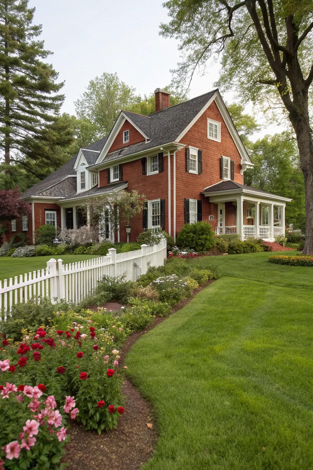 Laterite rubicund cladding for an ageless and quintessential residential frontage.