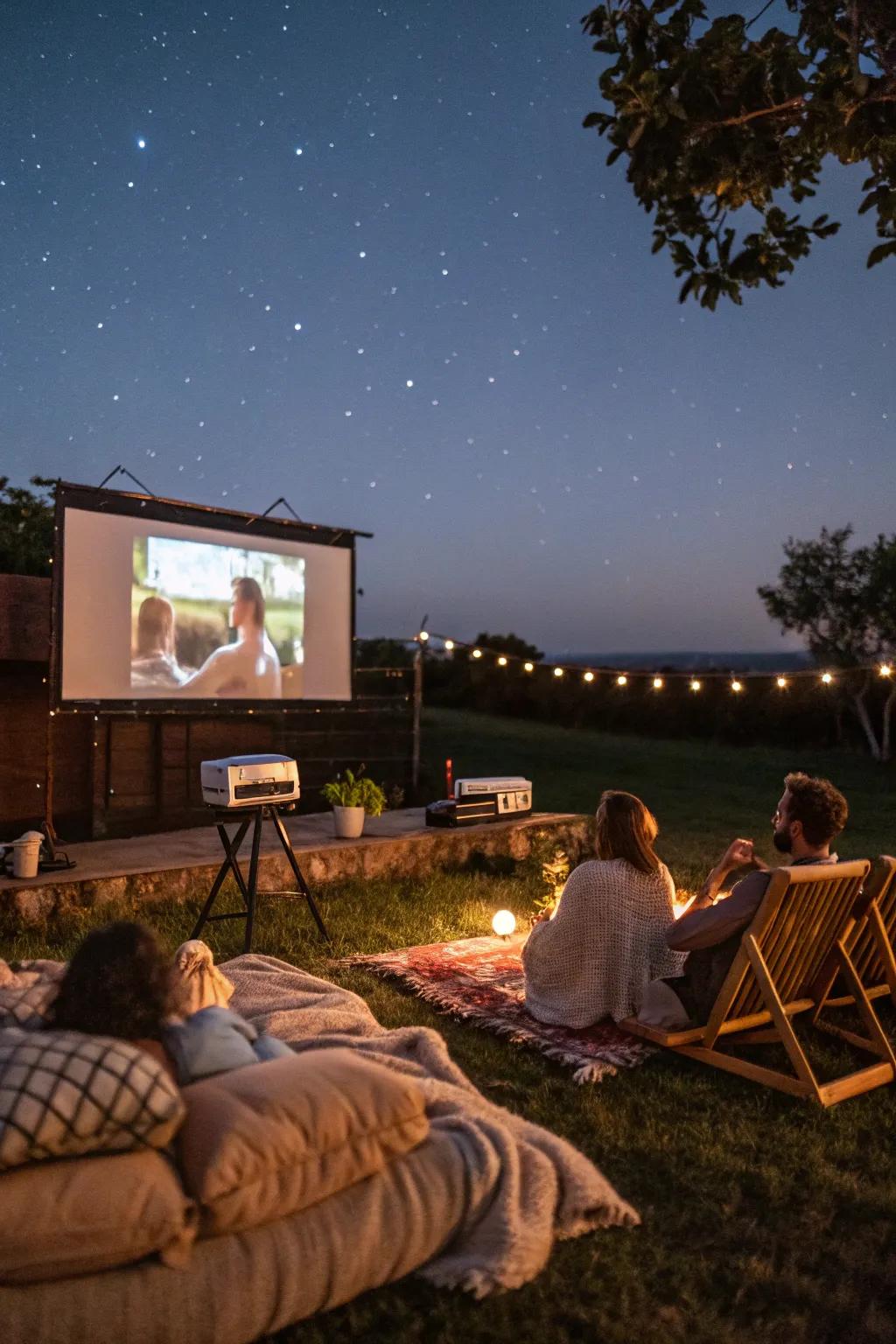 An outdoor theater offering a unique cinematic experience.