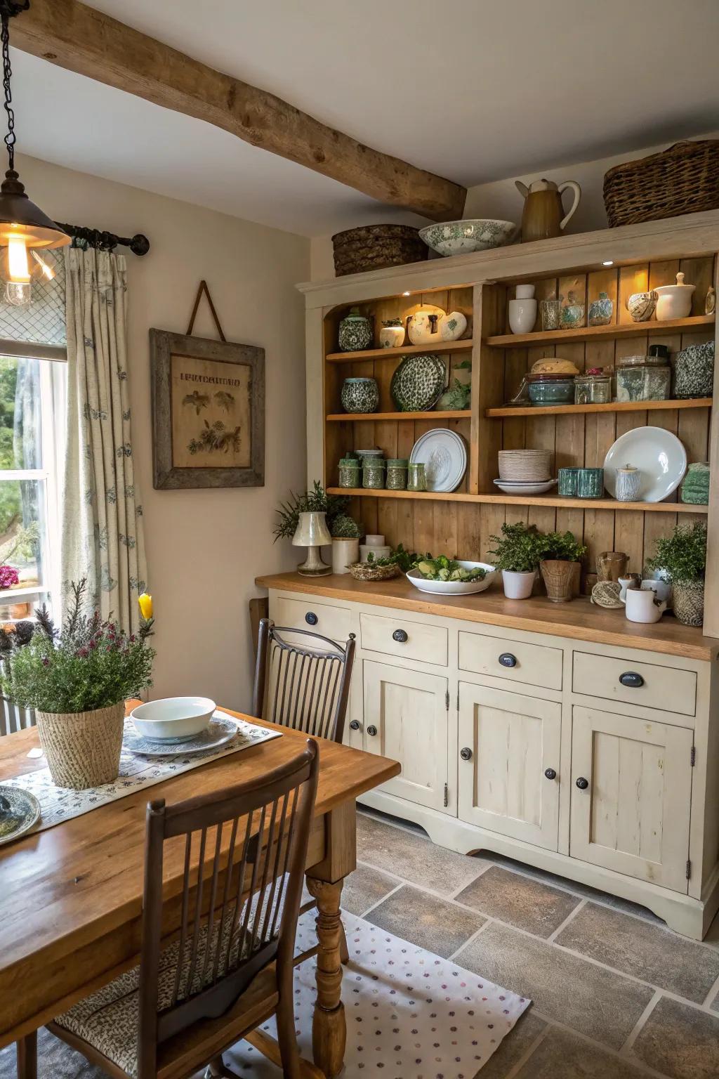 Display shelving merges storage with flair.