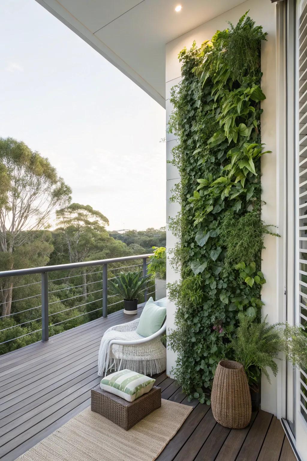 Vertical plant walls make the most of plants while conserving space.
