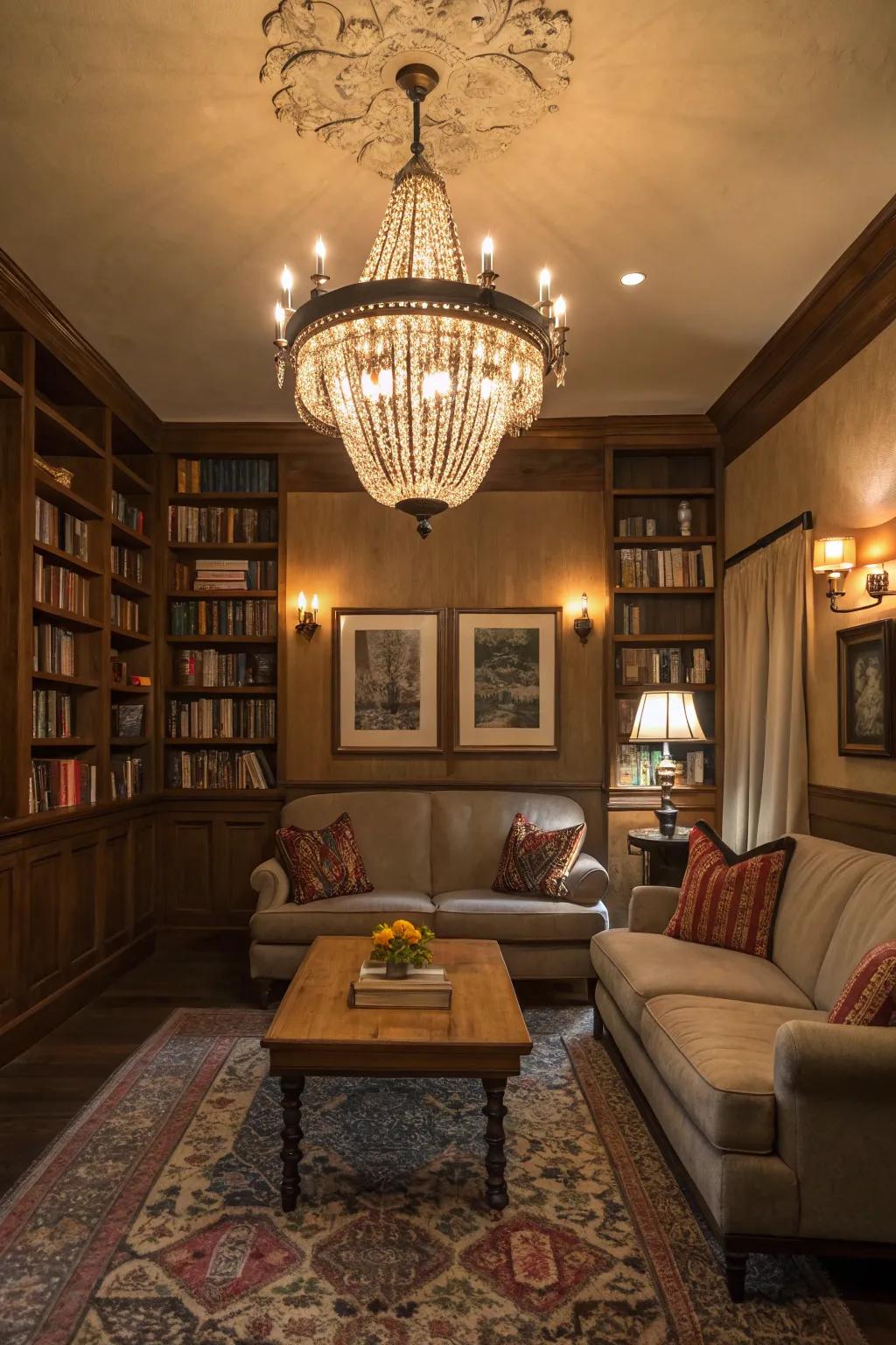 A statement illumination feature adds drama and focus.