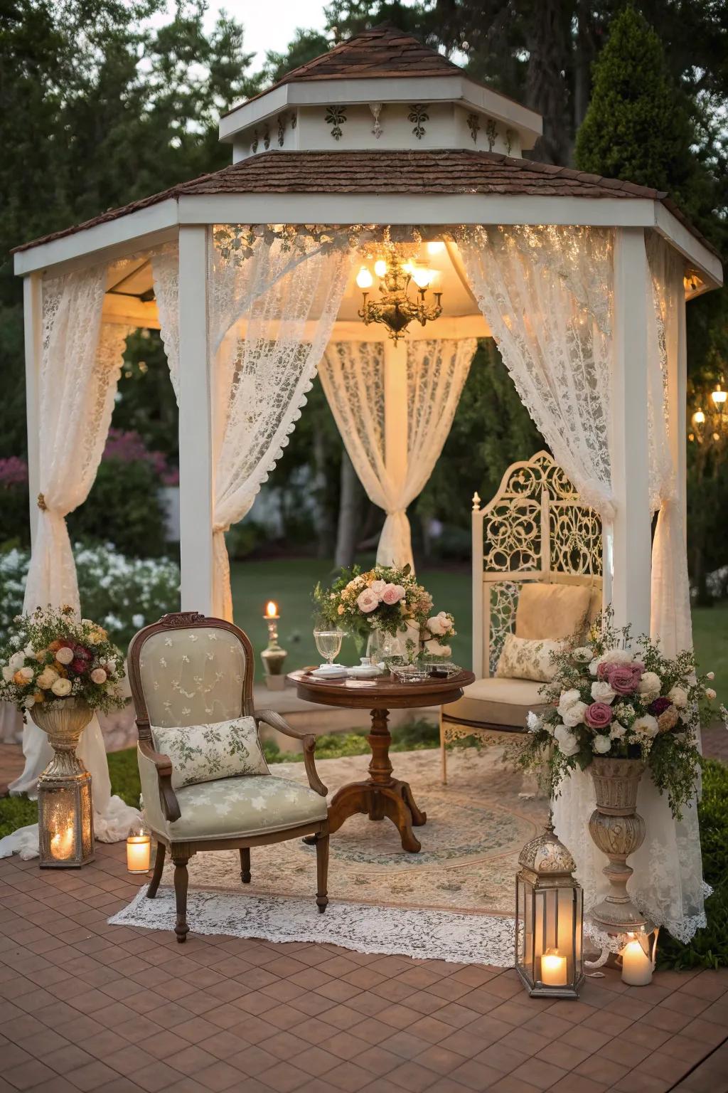Journey into yesteryear using a vintage-inspired gazebo.