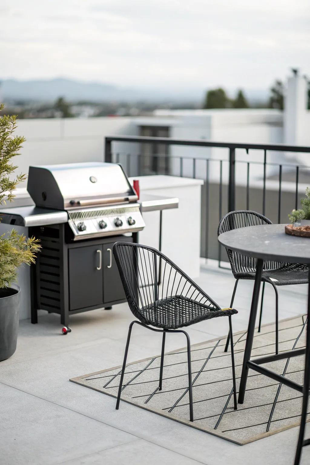 A simple design creates a spacious feel.