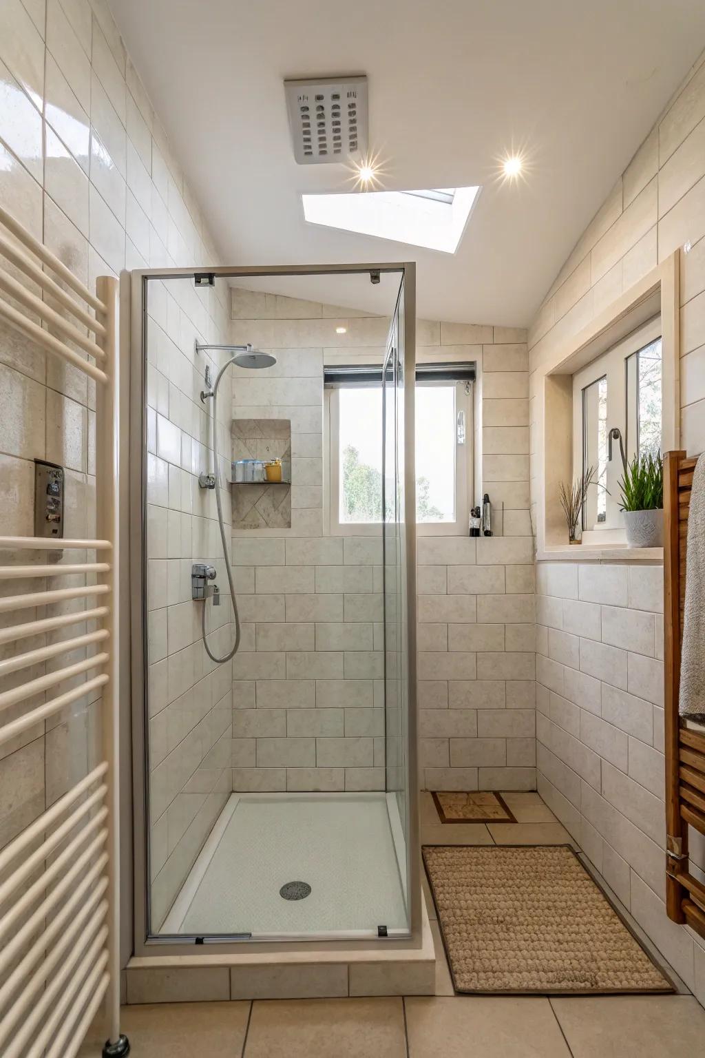 Open screens provide a seamless look in compact spaces.