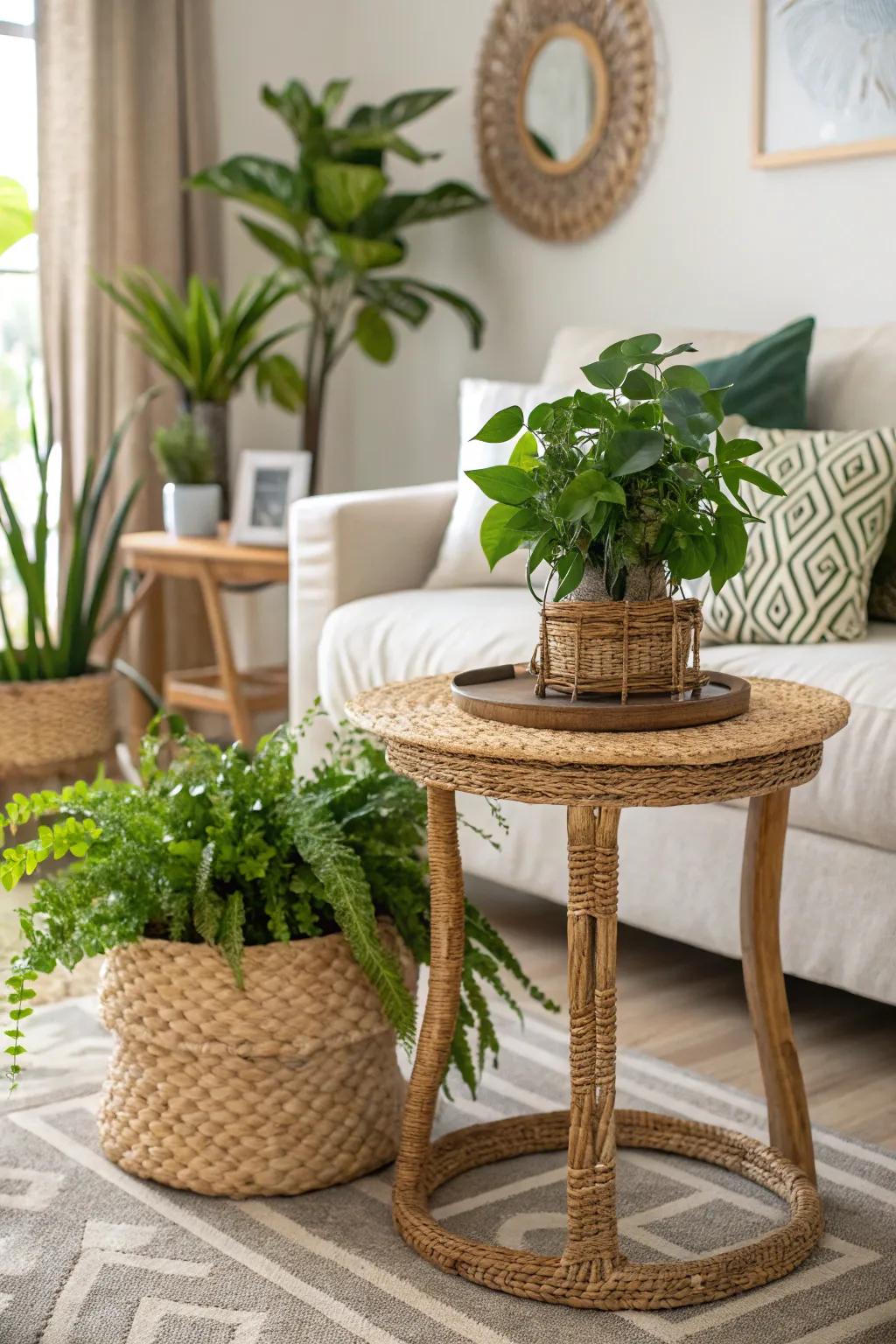 Sustainable materials blend style with responsibility.