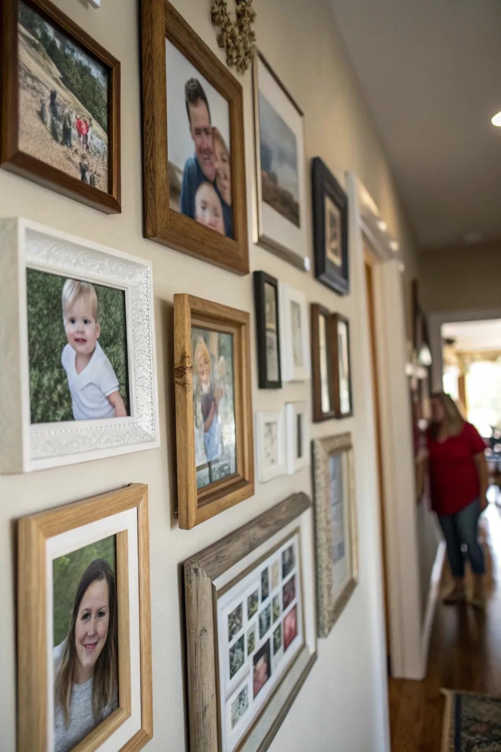 Art displays add personal charm and storytelling to decor.