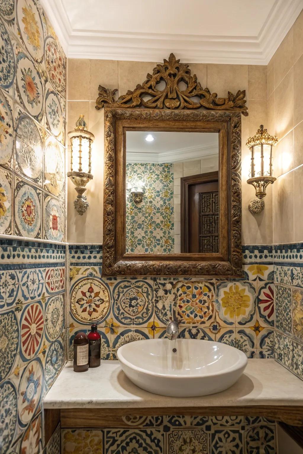 Ornate reflectors append a sense of elegance and artistry.