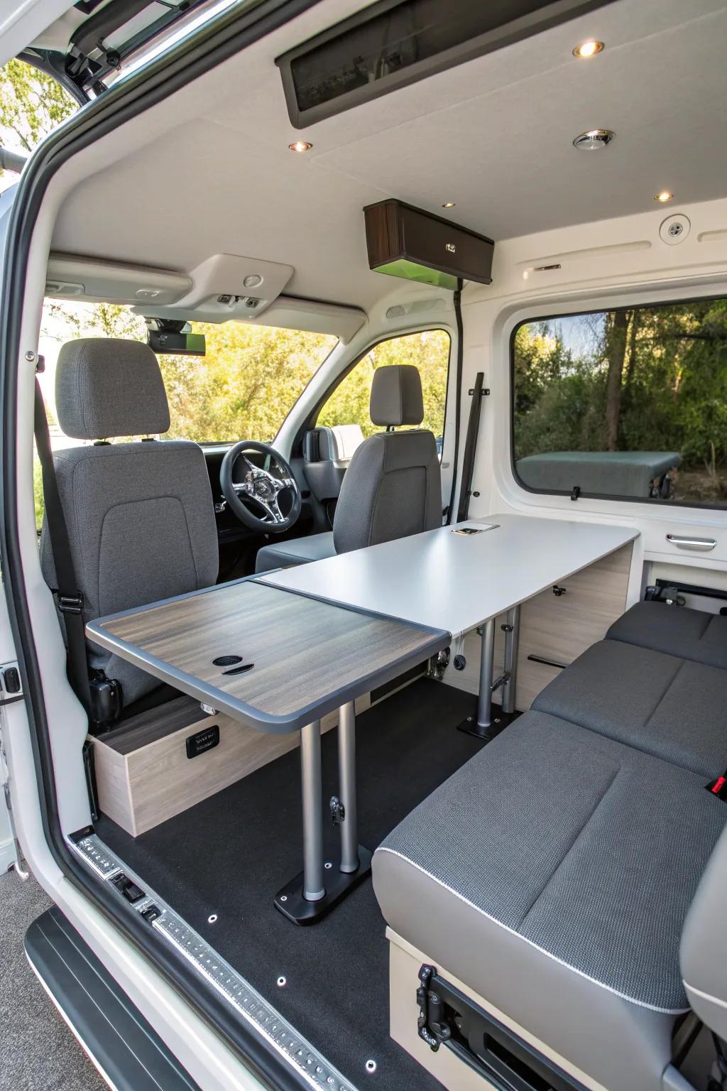 Flexible Lagun table fixture for dining.